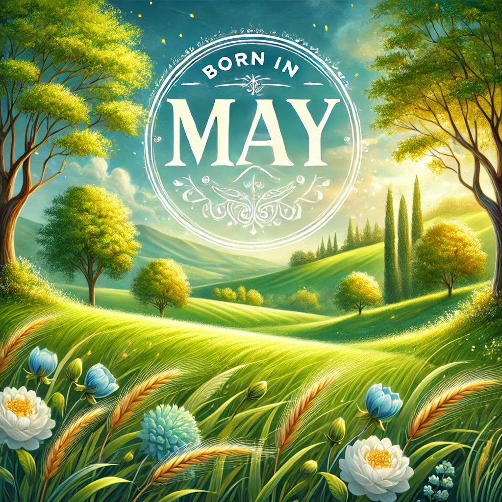 Monthly Greetings Born in May Card