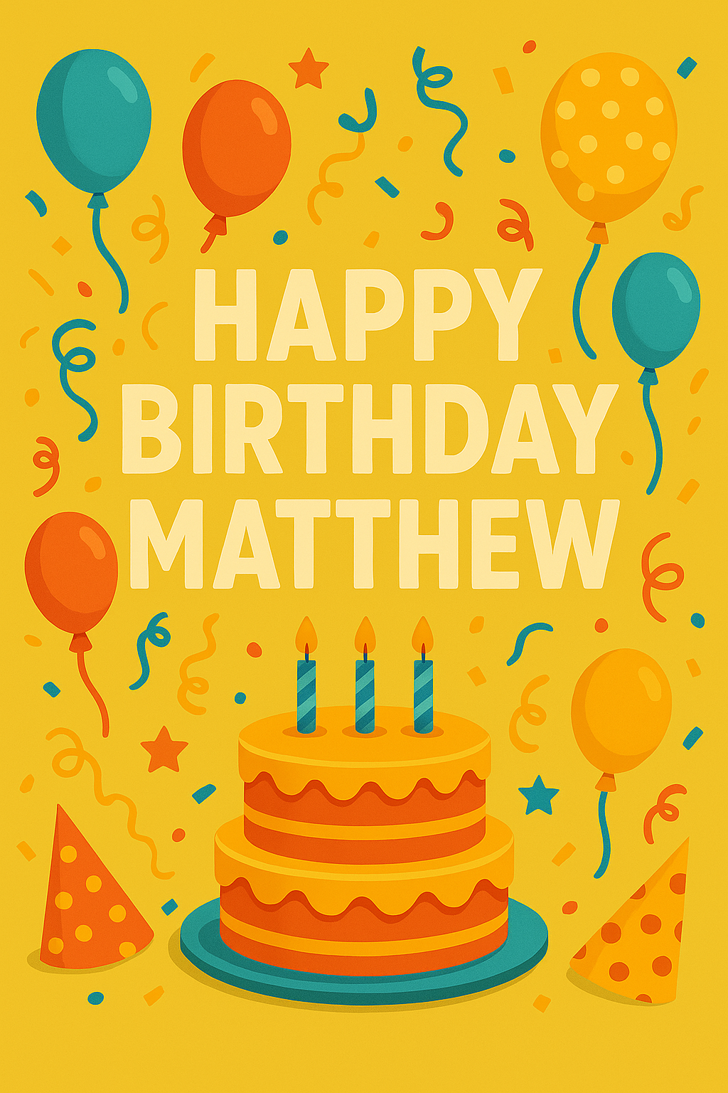 Happy Birthday Matthew – Eco-Friendly Digital Video Card You Can Send Instantly