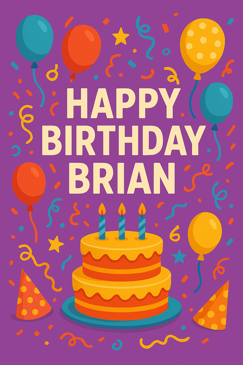 Happy Birthday Brian – Eco-Friendly Digital Video Card to Send Instantly