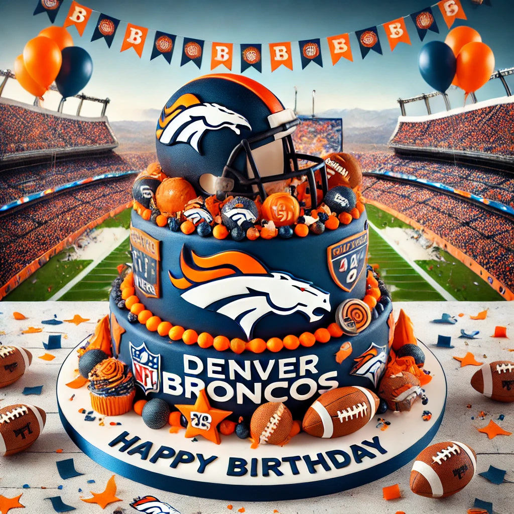 American Football Happy Birthday Denver Broncos Supporter