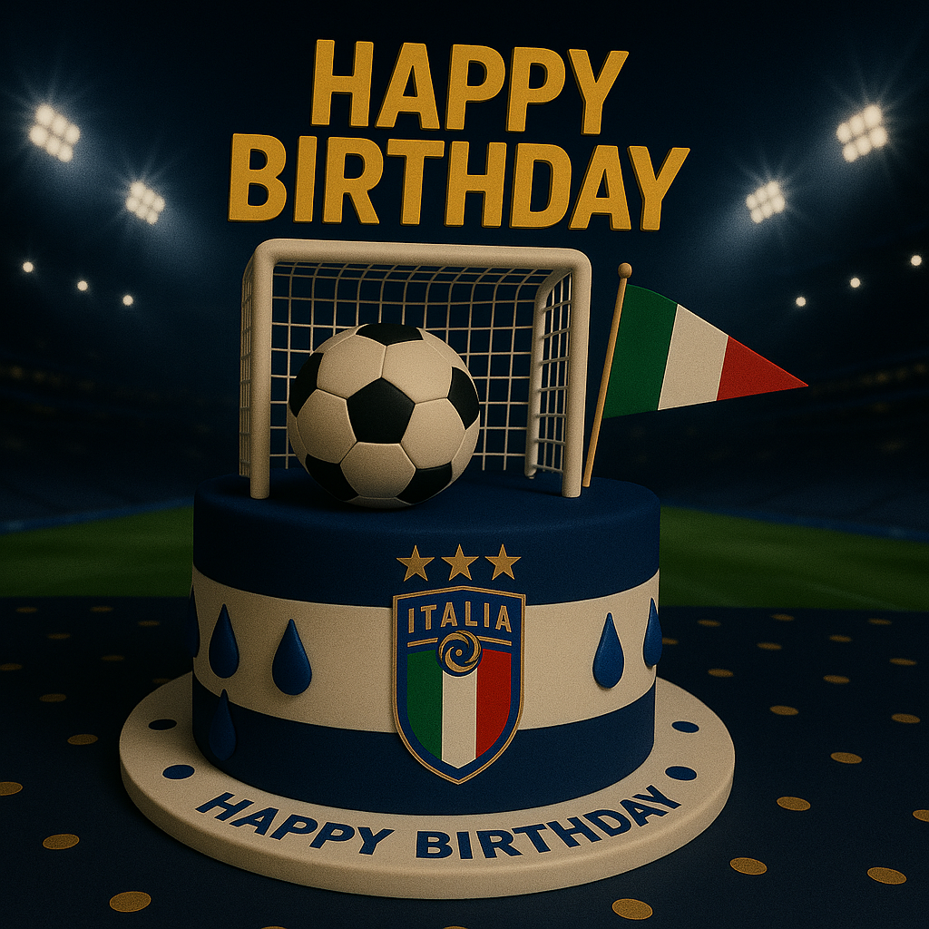 Soccer Happy Birthday Italy Supporter