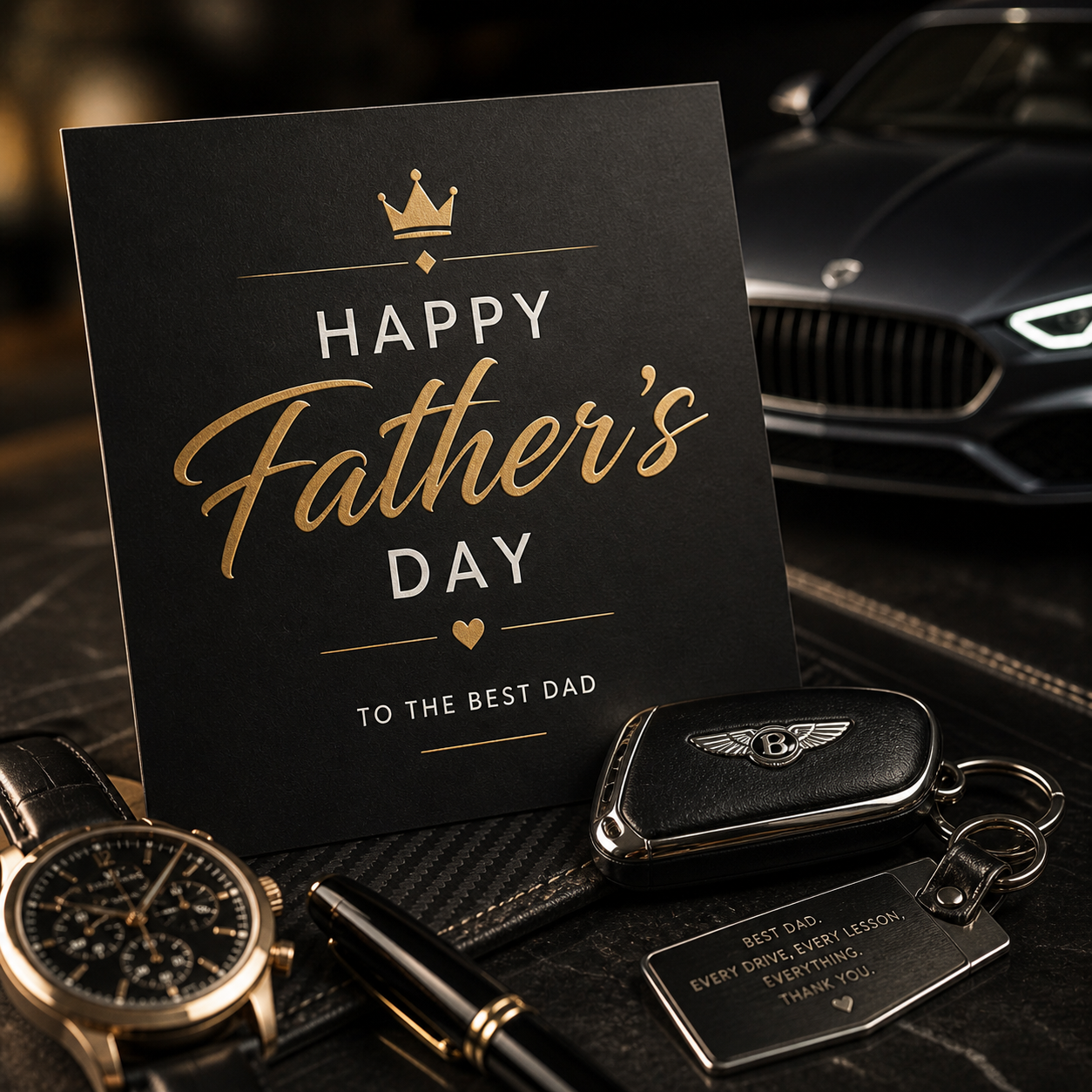 Father’s Day for a Dad Who Loves Luxury Cars – Stylish Video Message for WhatsApp