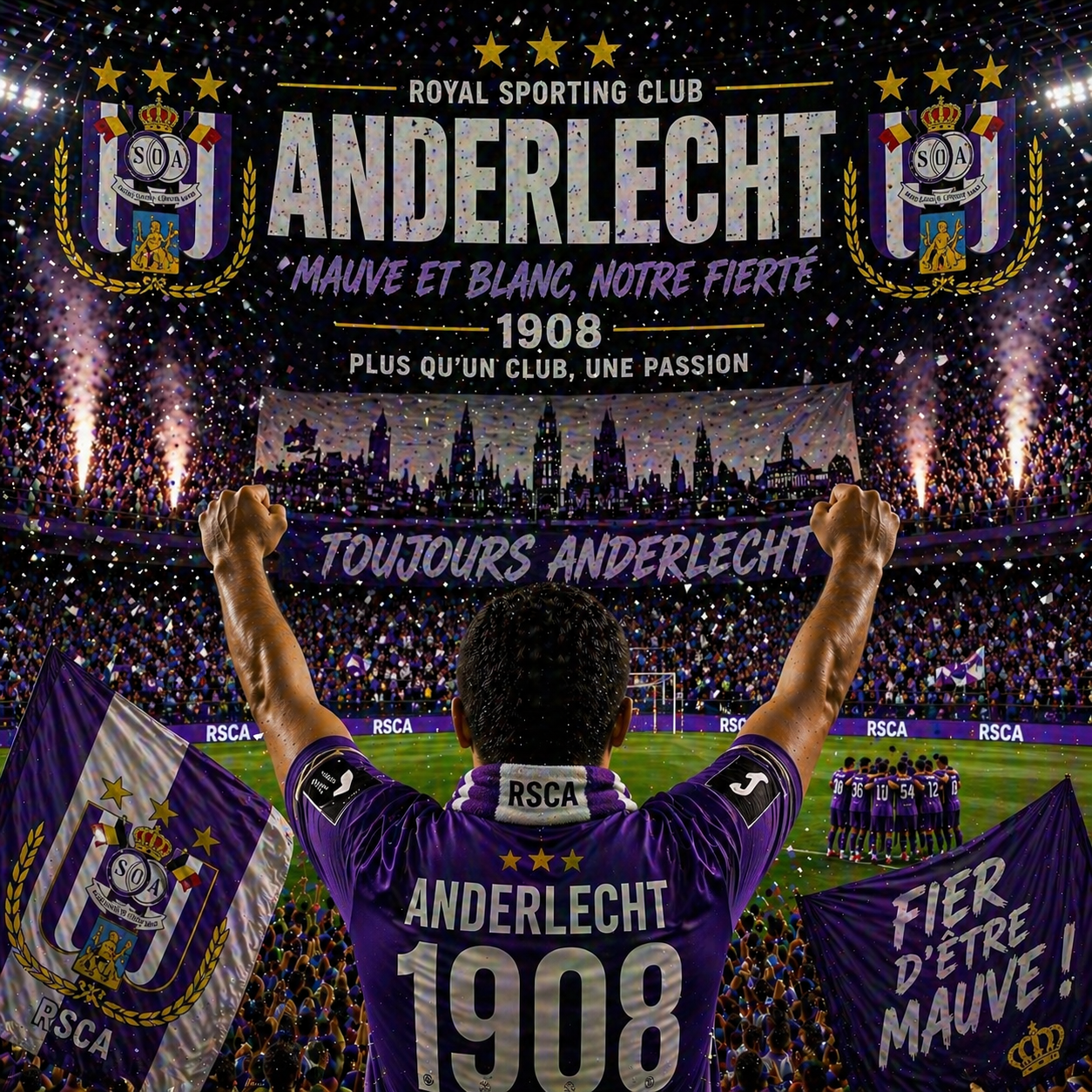Fantastic Win Anderlecht Fan – Football Celebration Video for WhatsApp