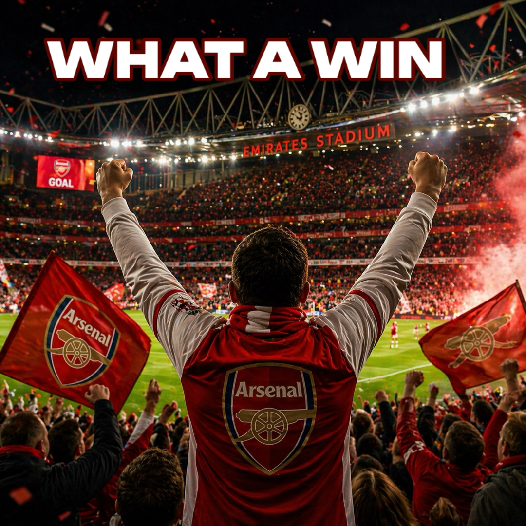 Great Win Arsenal Fan – Football Celebration Video to Share on WhatsApp