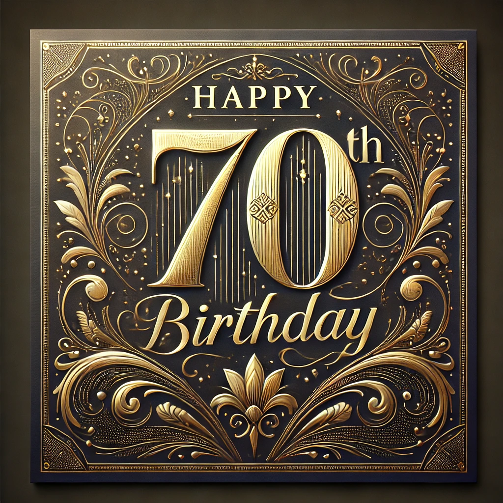 70th Celebrate with Style  Birthday Message!