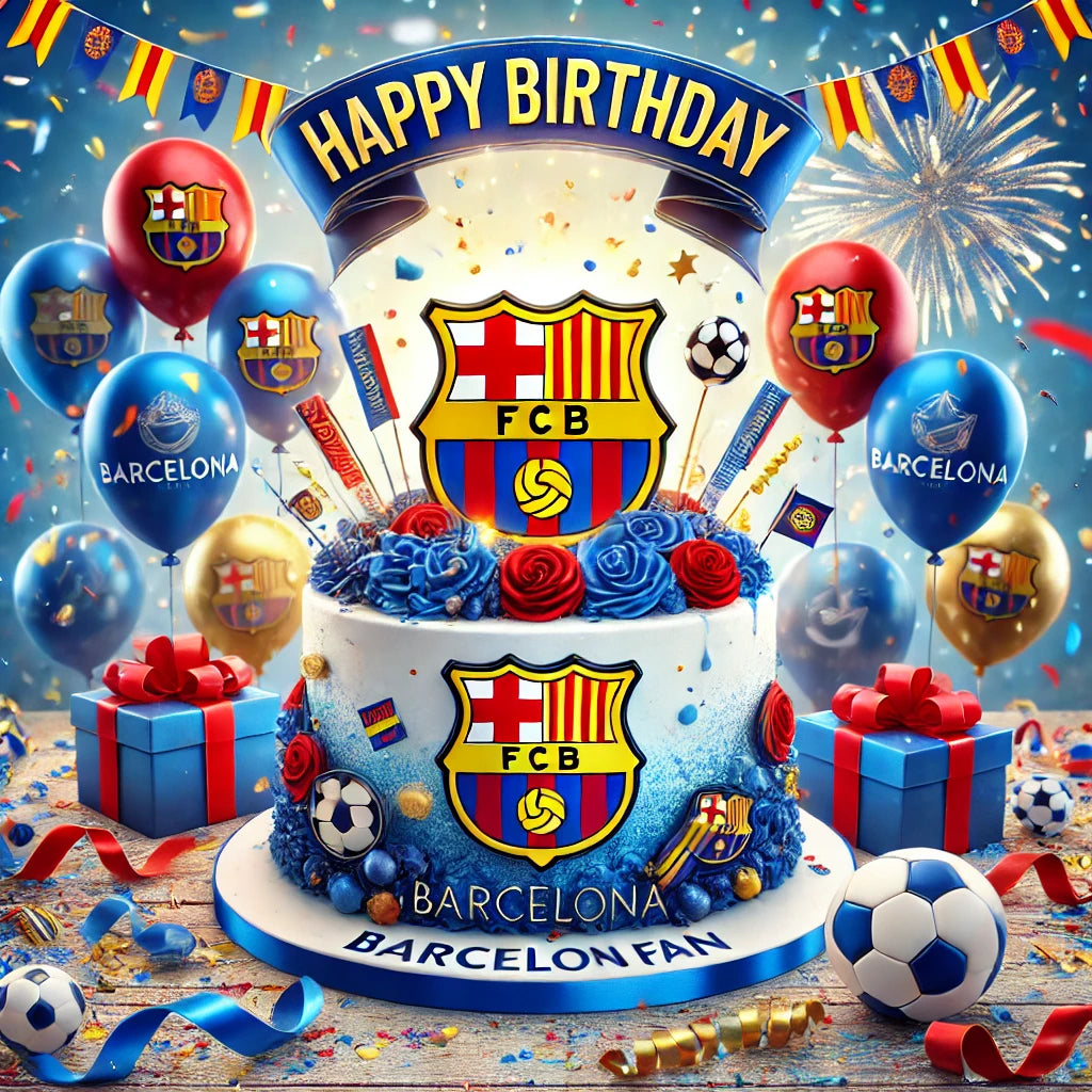 1 A Football Happy Birthday FC Barcelona Fan Card