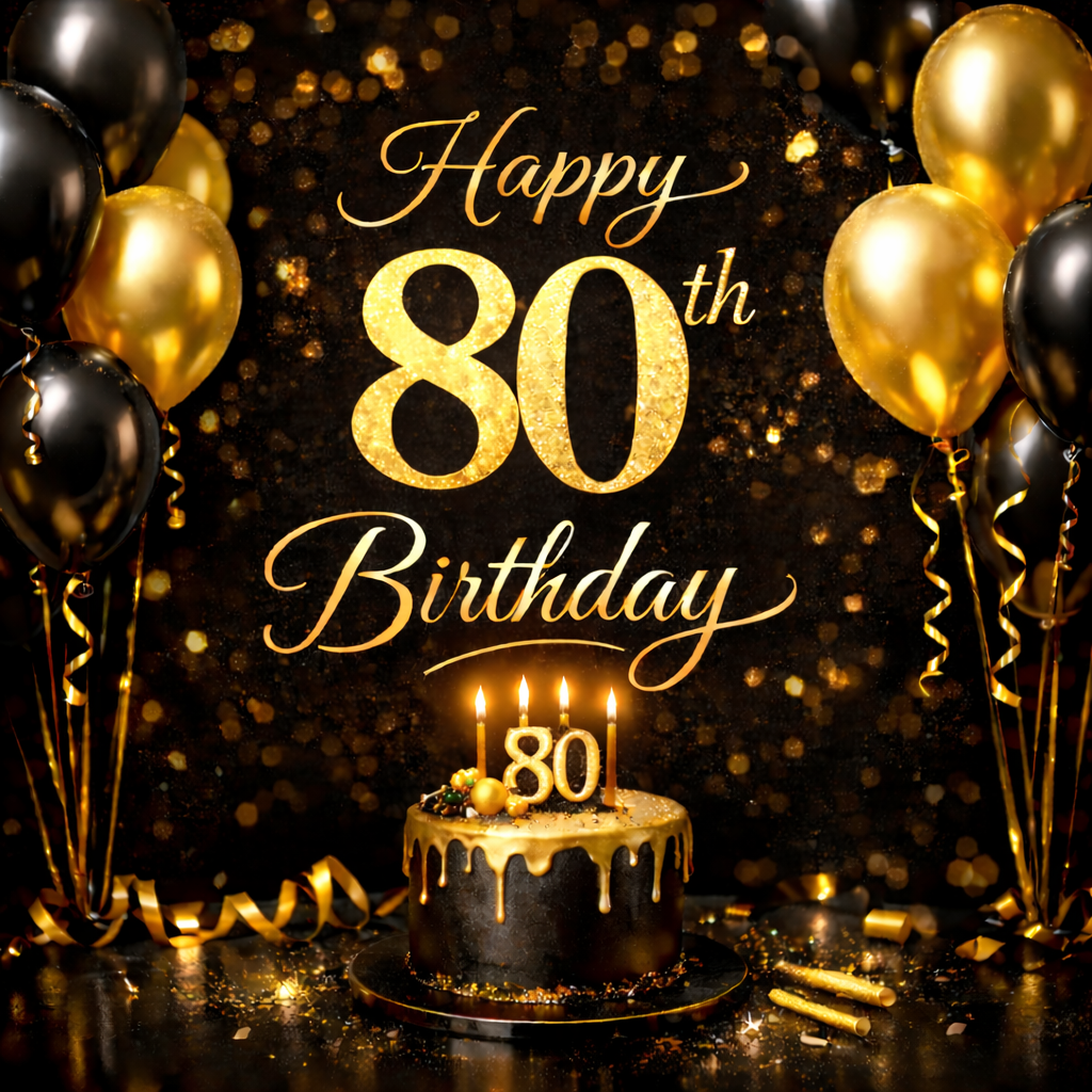 Happy 80th Birthday Video Card – Send a Personal Video Message Instantly via WhatsApp