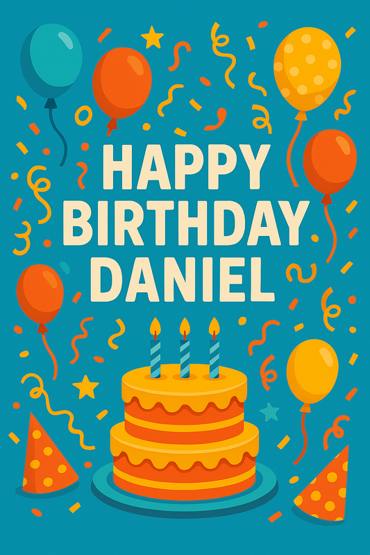 Happy Birthday Daniel – Heartfelt and Eco-Friendly Digital Video Card