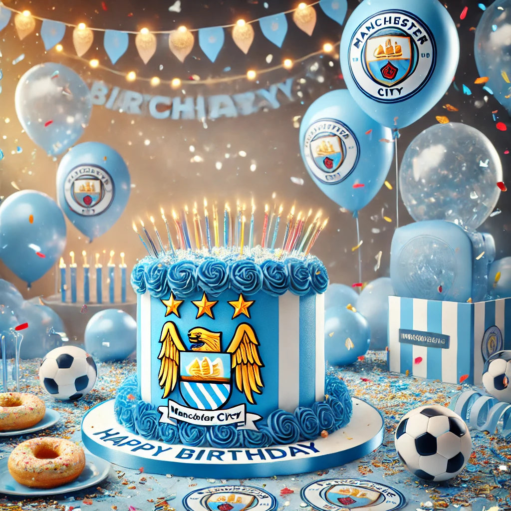 Football Happy Birthday Manchester City Fan Card