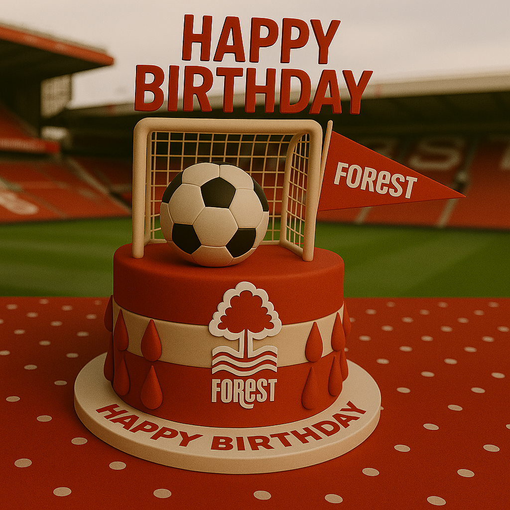 Soccer Happy Birthday Nottingham Forest Supporter