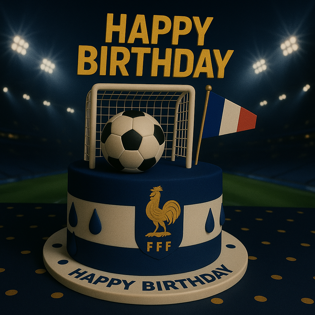 Soccer Happy Birthday France Supporter