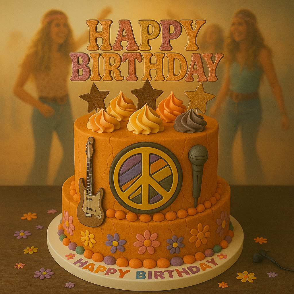 Happy Birthday 70s Rock Chick – Retro Rock Video Message Ideal for WhatsApp