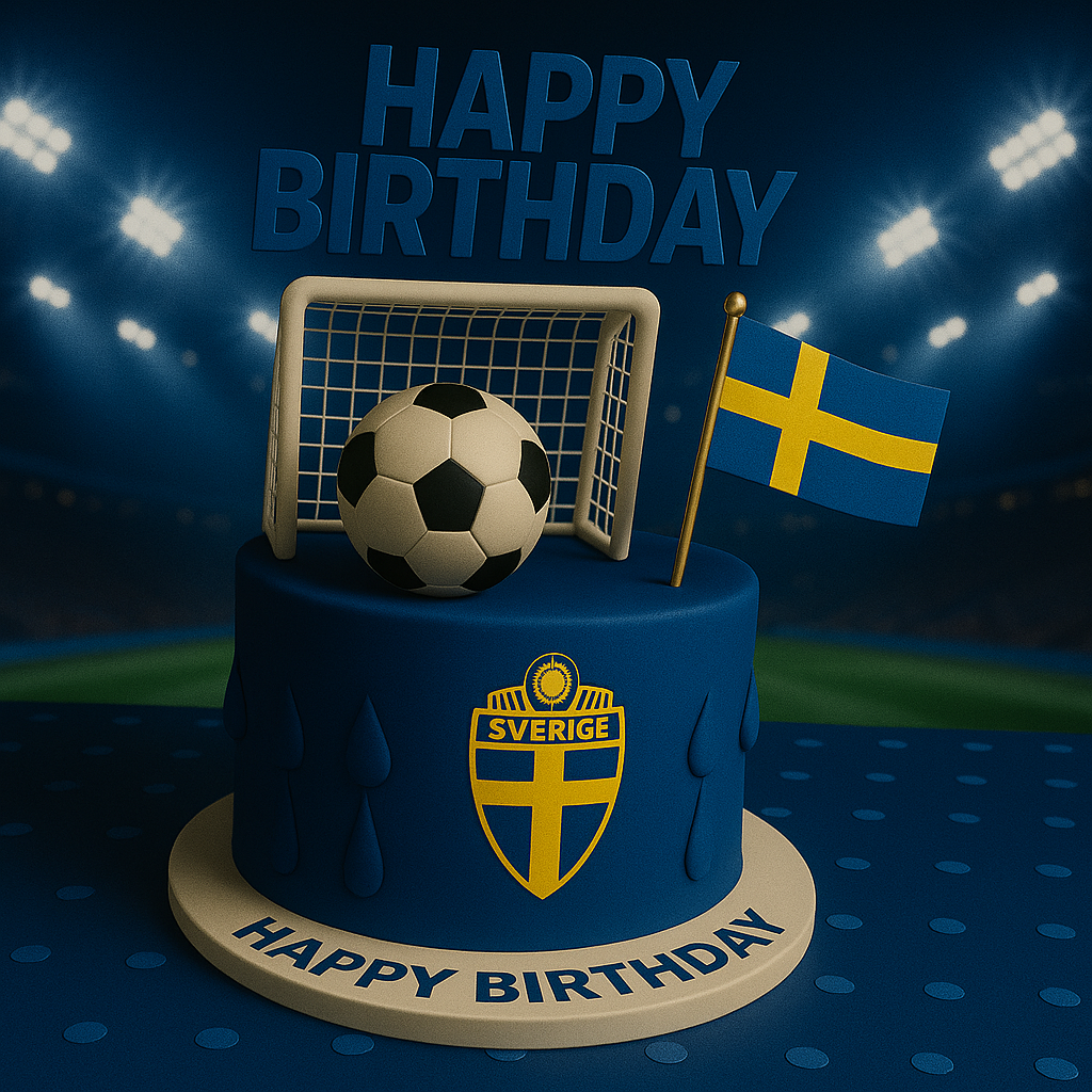 Happy Birthday to an Amazing Sweden Football Fan – Send Instantly Online