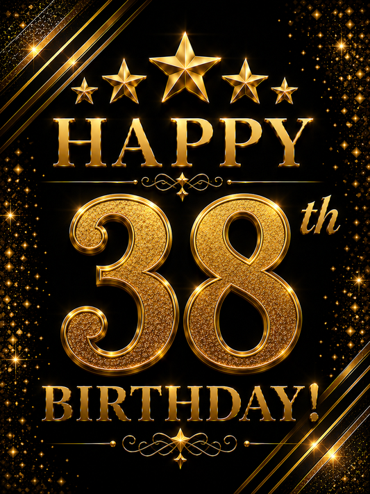 Happy 38th Birthday – Milestone Birthday Video Message for WhatsApp