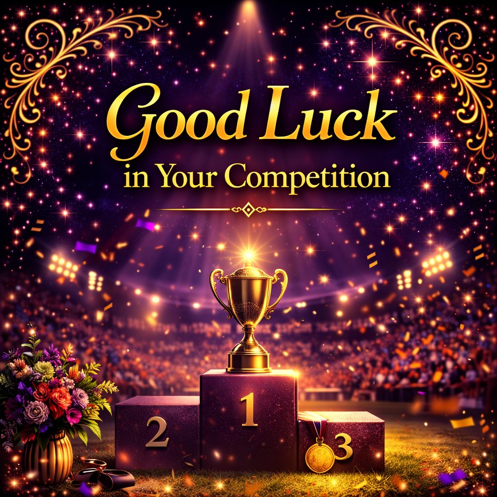 Good Luck in Your Competition Encouragement Video Message to Share ...