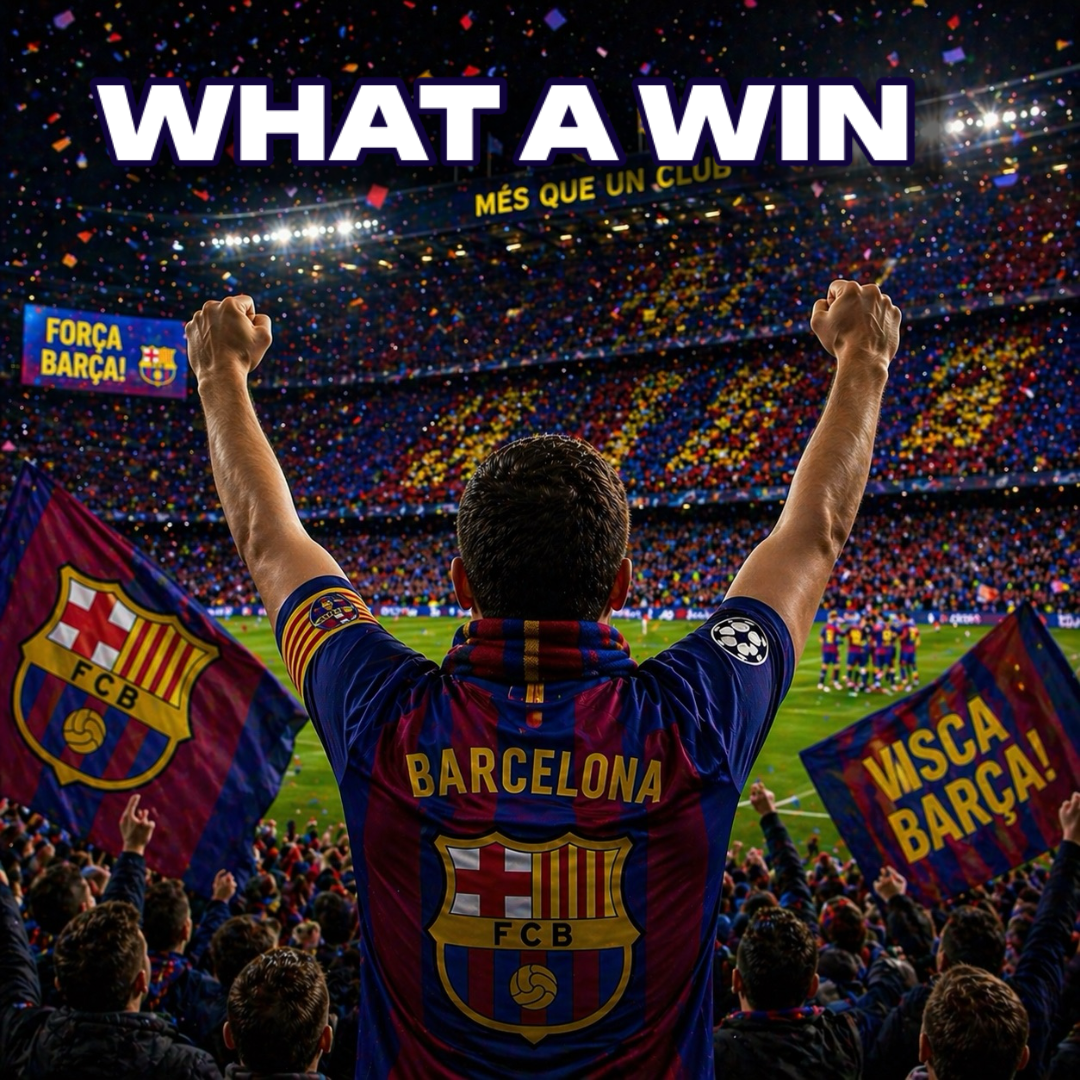 Brilliant Win Barcelona Fan – Football Celebration Video for WhatsApp