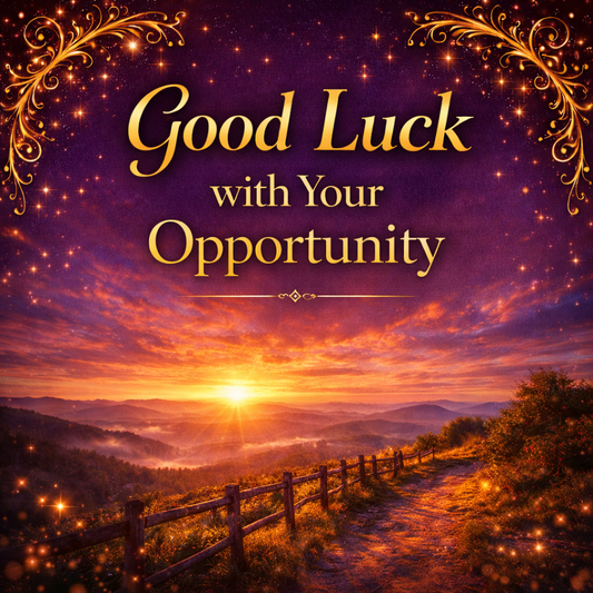 Good Luck with Your Opportunity Encouragement Video Message for WhatsApp