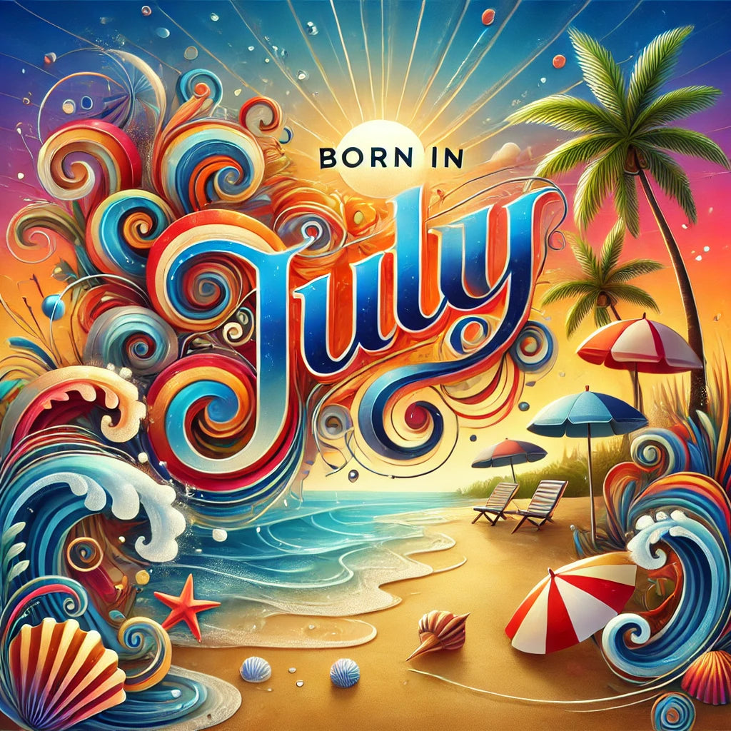 Monthly Greetings Born in July Card