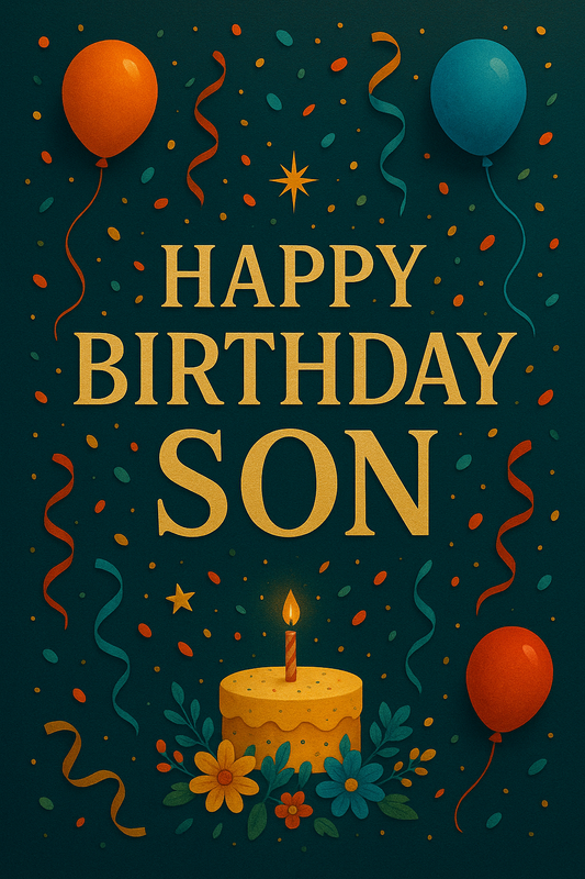 Happy Birthday Son – Eco-Friendly Video Card for WhatsApp & All Messaging Apps