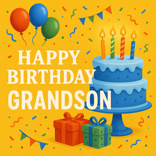 Happy Birthday Grandson – Heartwarming Video Card for WhatsApp & All Messaging Apps