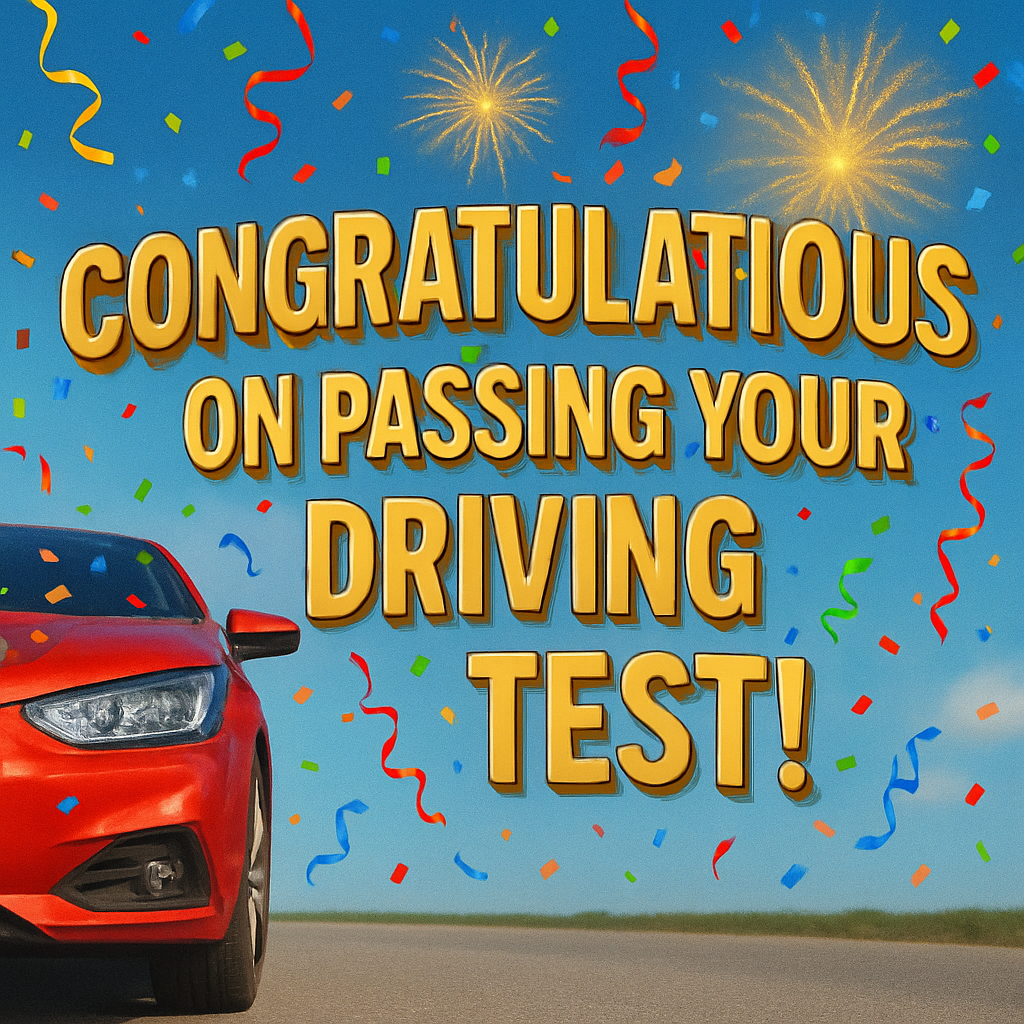 Congratulations on Passing Your Driving Test – Share a Cheerful Video ...