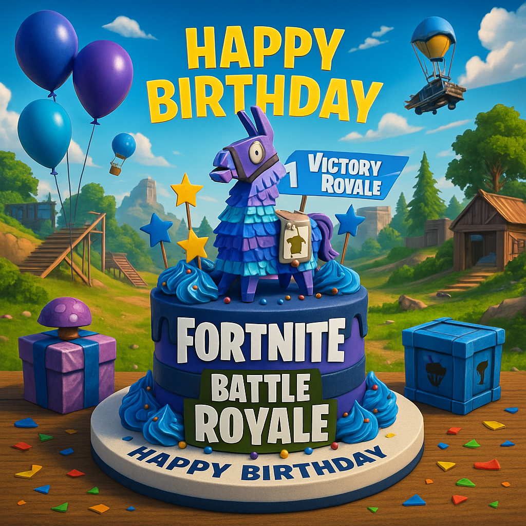 Happy Birthday Fortnite Fan – Victory Royale Video Card to Send Instantly