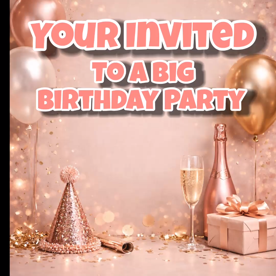 Generic Birthday Invitation – Video Message on WhatsApp (Instant Download)