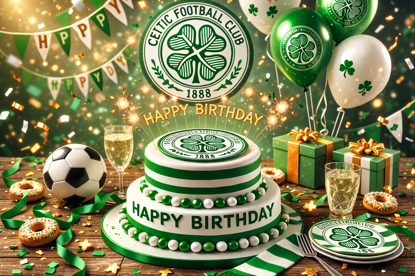 Football Happy Birthday Celtic FC Fan Video Card