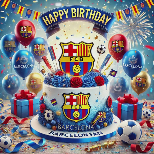 1 A Football Happy Birthday FC Barcelona Fan Card