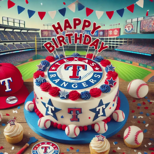 Baseball Happy Birthday Texas Rangers Supporter