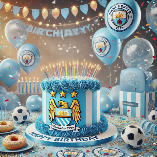 Football Happy Birthday Manchester City Fan Card