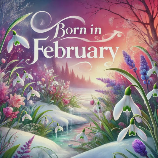 Monthly Greetings Born in February Card