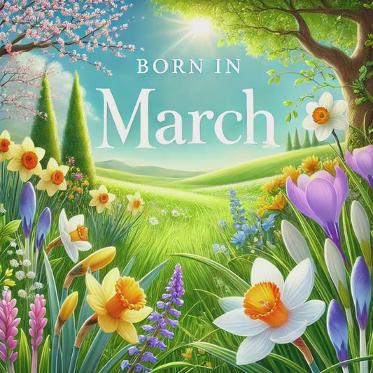 Monthly Greetings Born in March Card