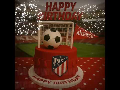 Soccer Happy Birthday Atlético Madrid Supporter